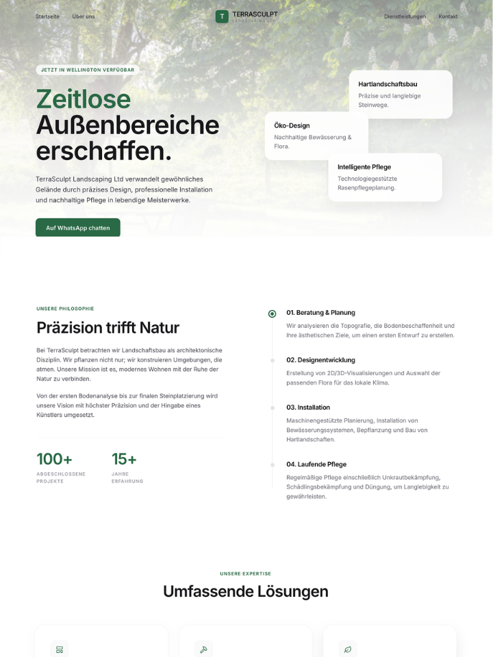Gartenbau Website