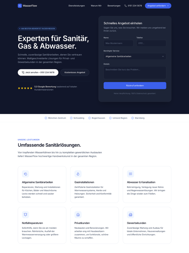 Sanitär Website
